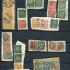 China, Kaiserreich, 1897-1908, 11 Briefabschnitte mit Pakau Stempel Hankow, 35 Marken insgesamt, gest.