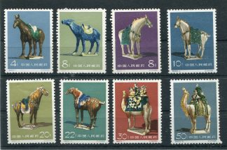 VR China, 1961, S46, Keramik, Pferde, Mi. 608-615, **, Gummimängel