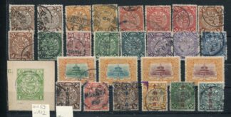 China Kaiserreich, 1898-1912, Waterlow Dragons 25 Marken gest. Satz Mi.79-81 **