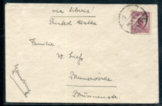 China Republik, 1926,  Drucksache, Tientsin nach Bremerförde, 5 Fen